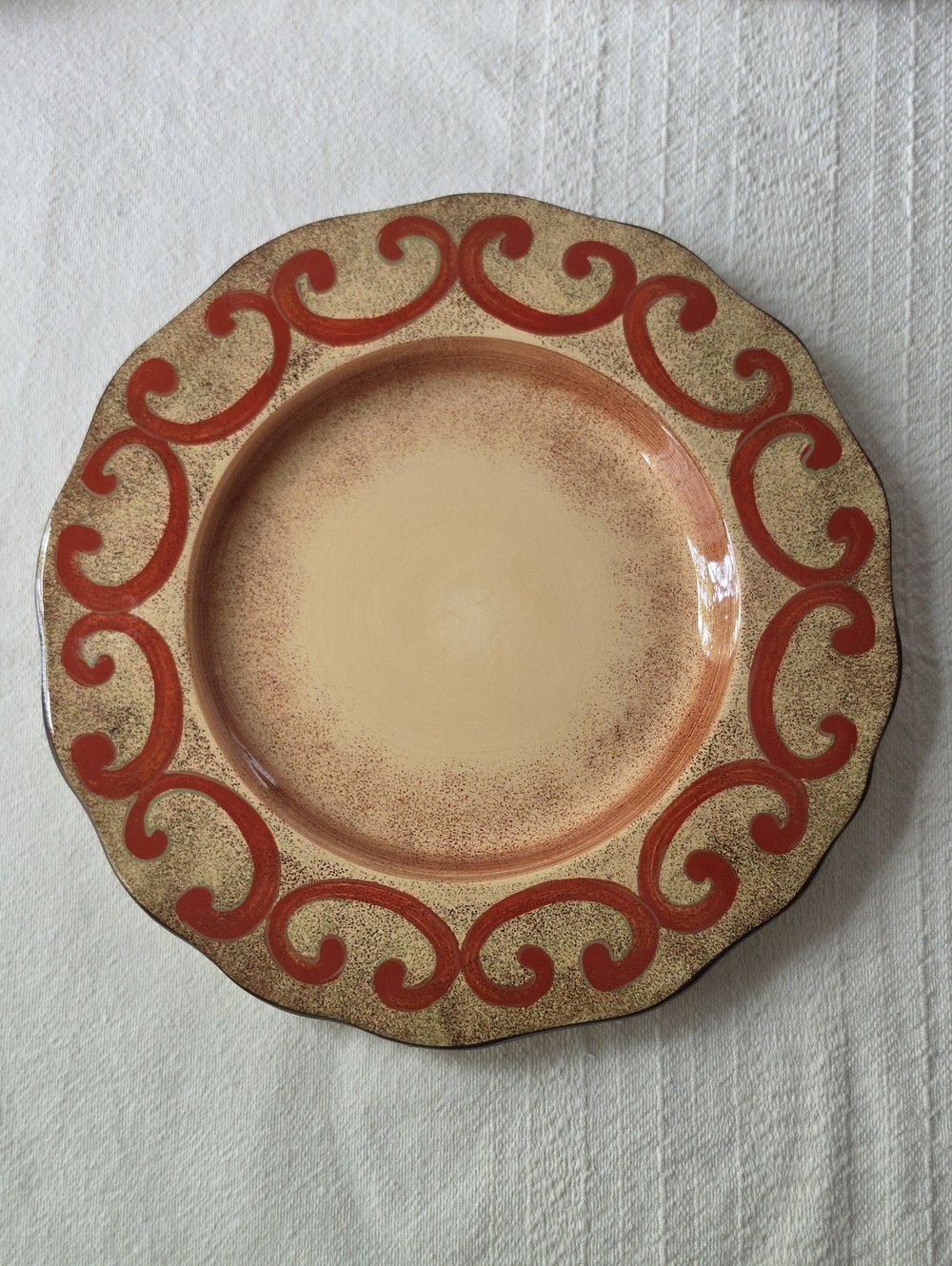 Casa Cristina Home Collexrion By Cbk Vintage Dinner Plate 12"